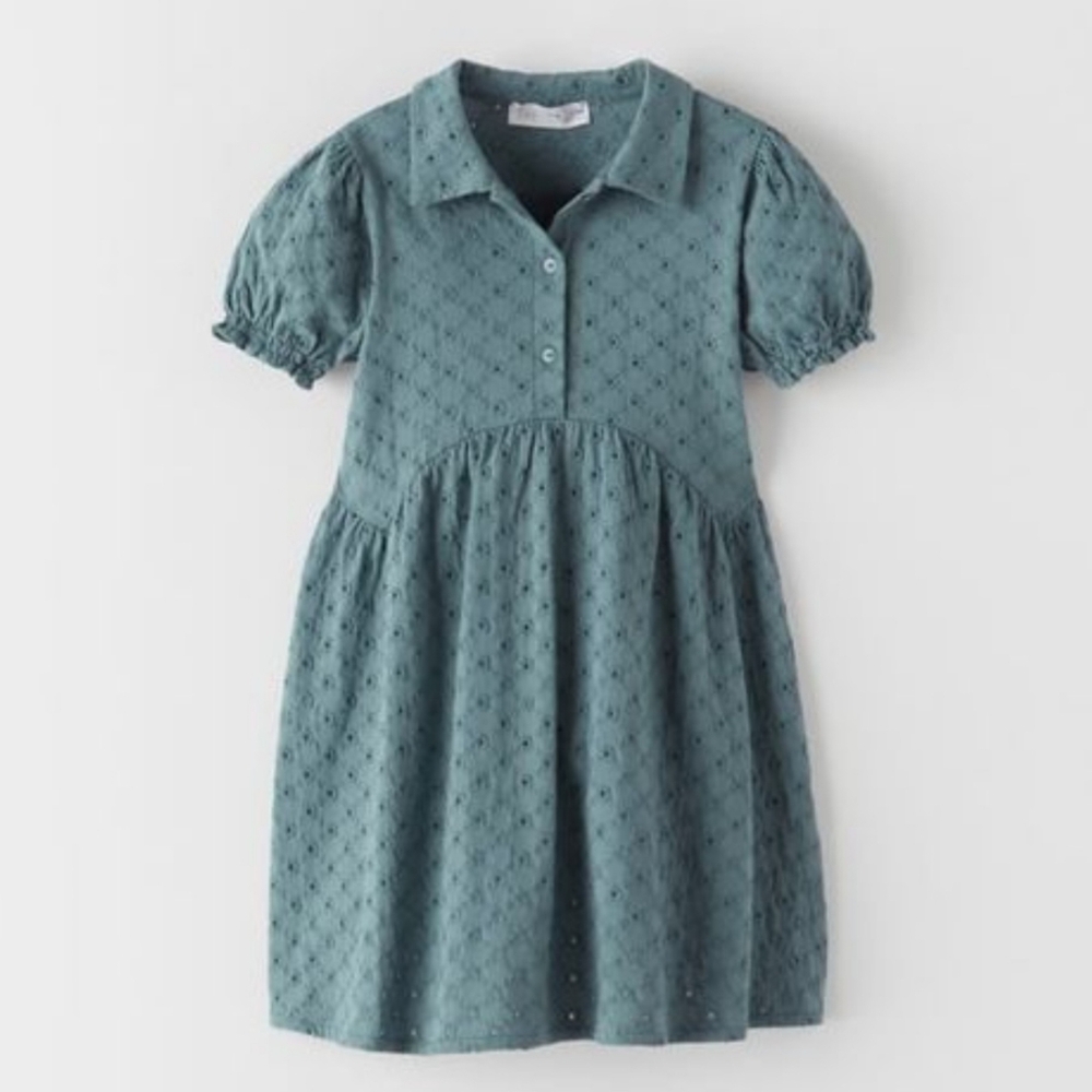Zara "Dress with Swiss Embroidery"